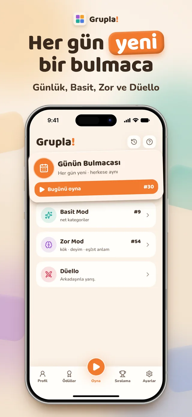 Her gün yeni bir bulmaca: günlük, basit, zor ve düello