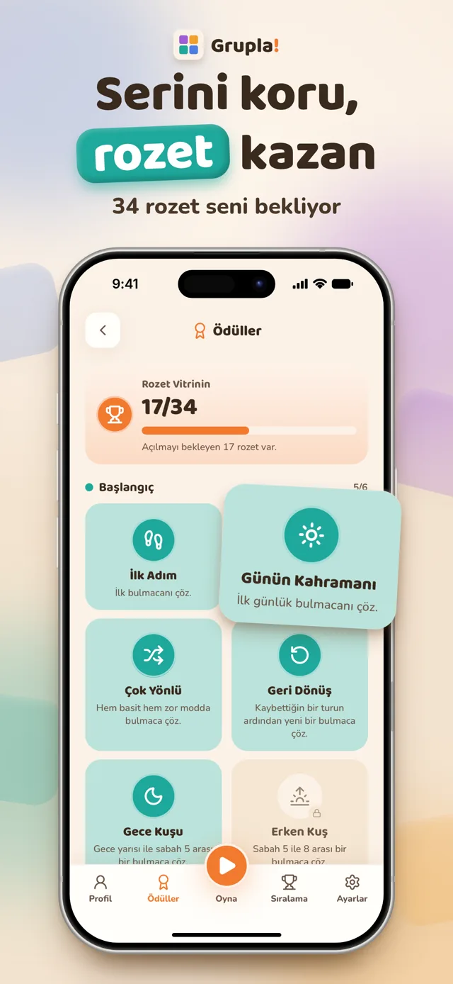 Serini koru, rozet kazan