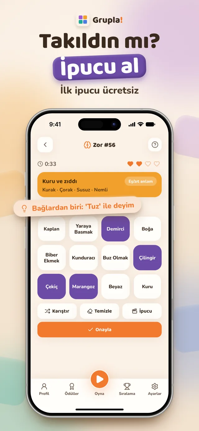 Takıldın mı? İpucu al